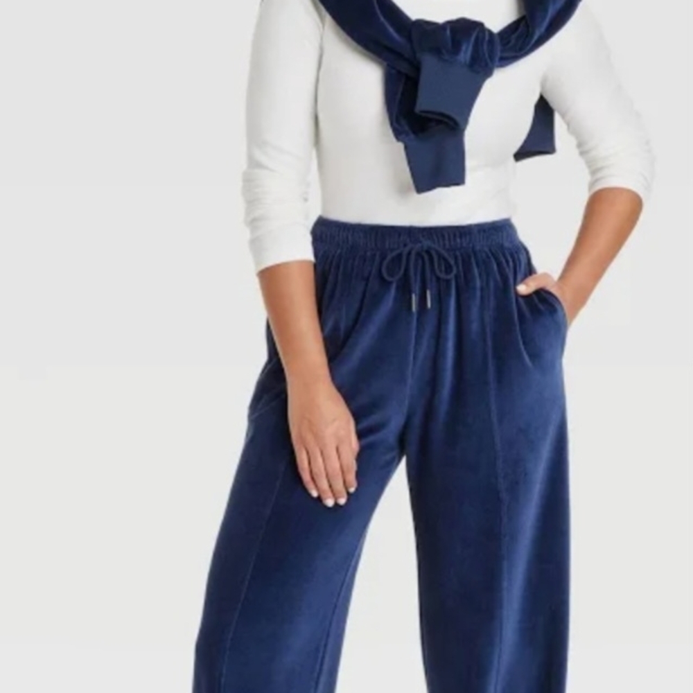 Universal Thread Blue Track Pants with Elastic Waistband